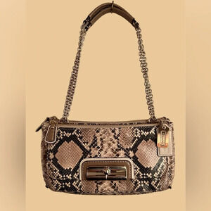 COACH Embossed Faux Python Innovation Leather Bag, Purse.  New In Box.  Elegant